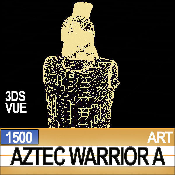 Aztec Warrior A 1500 3D model_17