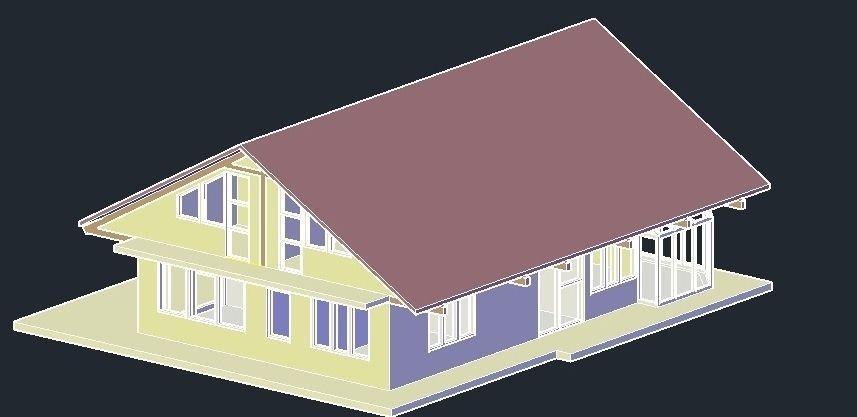 Two floor house 3D model_8
