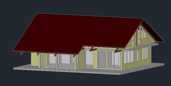 Two floor house 3D model_5