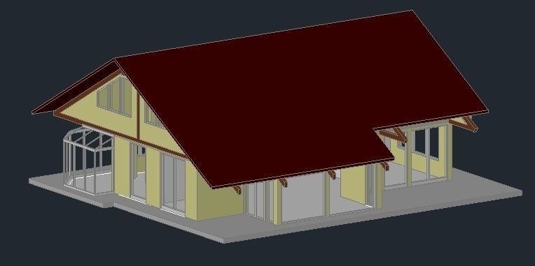 Two floor house 3D model_6