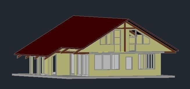 Two floor house 3D model_4