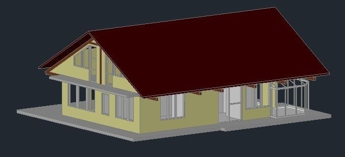 Two floor house 3D model_3