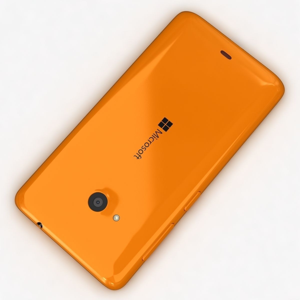 Microsoft Lumia 535 and Dual SIM Orange Low-poly 3D model_9