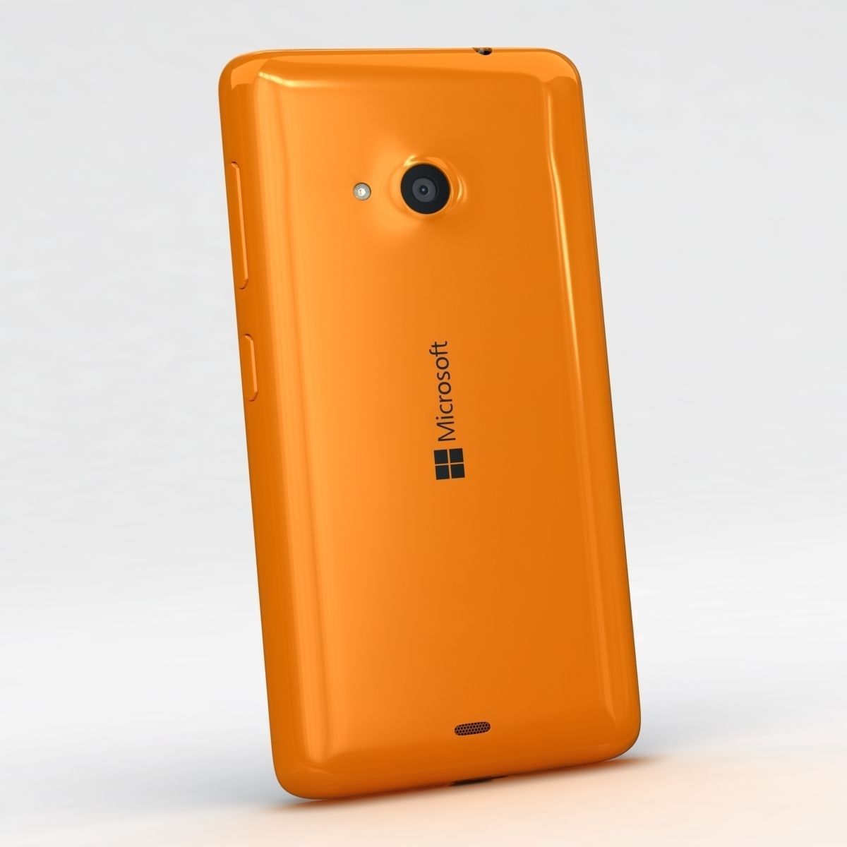 Microsoft Lumia 535 and Dual SIM Orange Low-poly 3D model_3