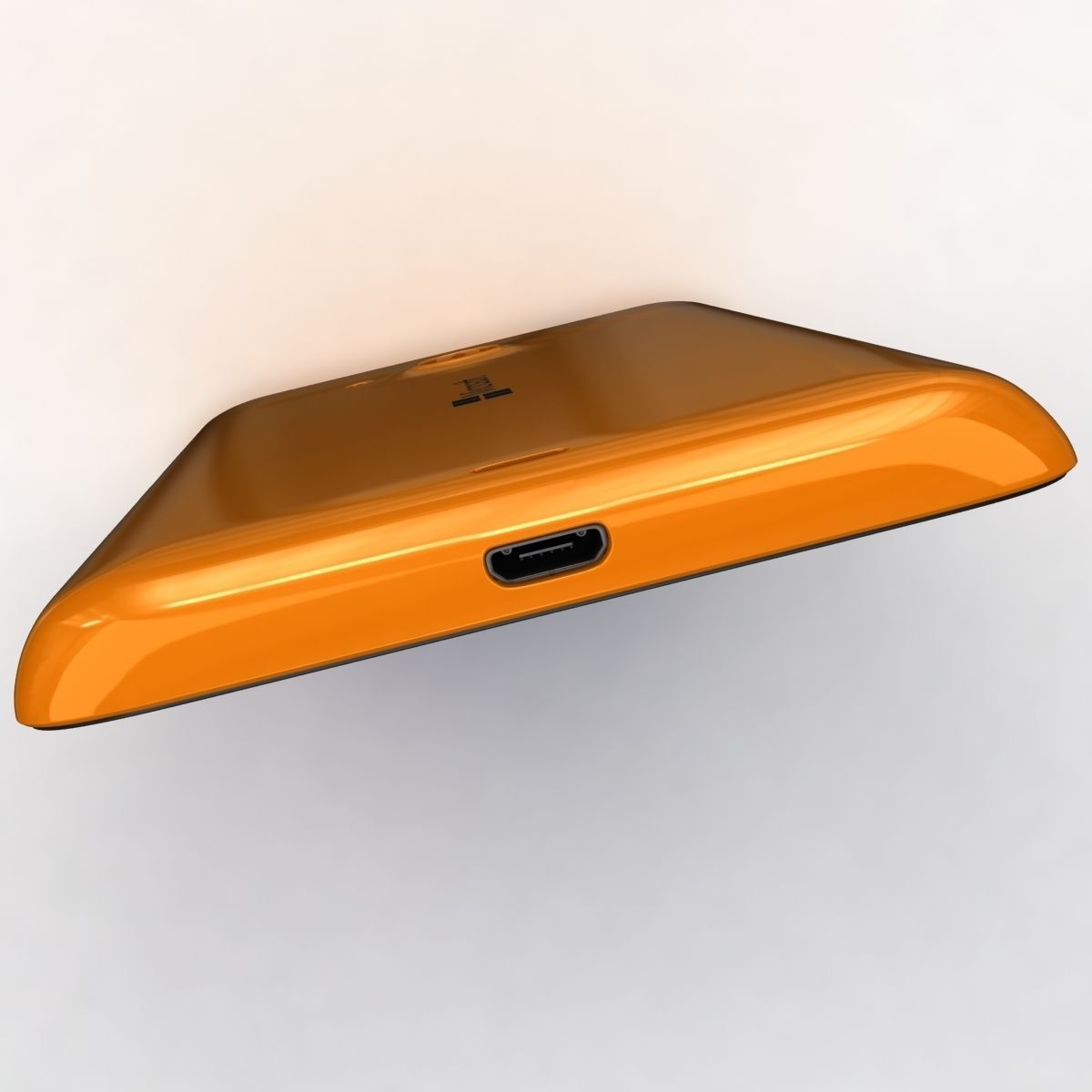 Microsoft Lumia 535 and Dual SIM Orange Low-poly 3D model_20