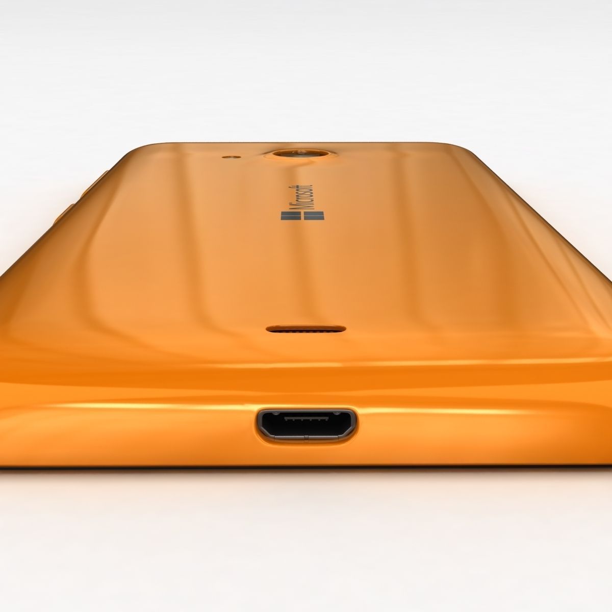 Microsoft Lumia 535 and Dual SIM Orange Low-poly 3D model_11
