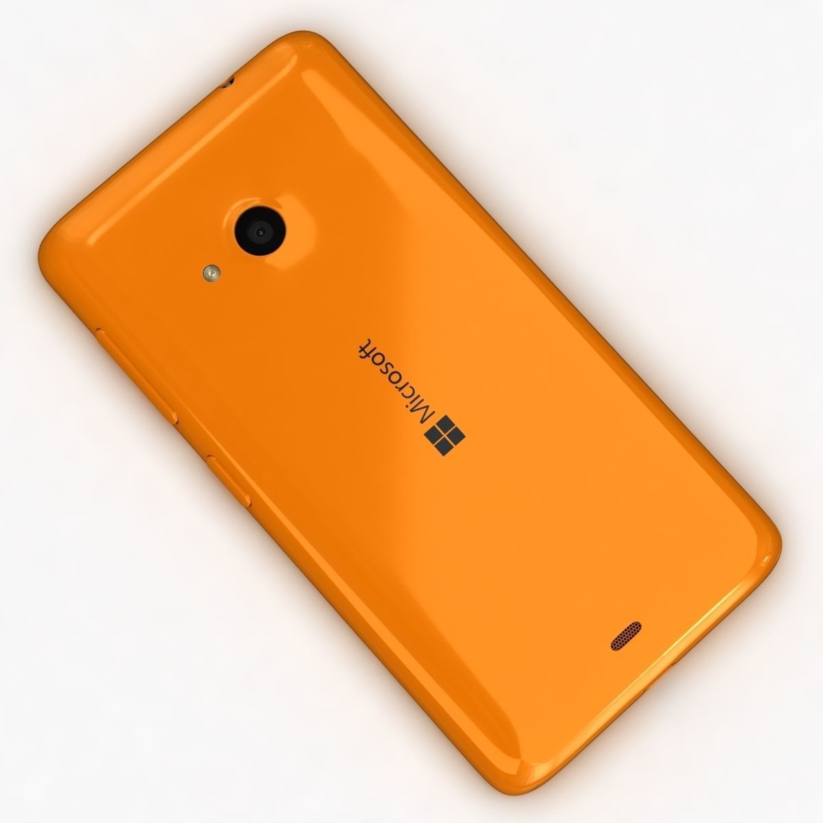 Microsoft Lumia 535 and Dual SIM Orange Low-poly 3D model_10