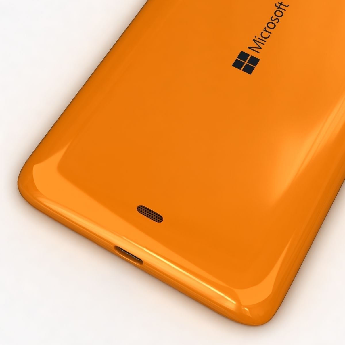 Microsoft Lumia 535 and Dual SIM Orange Low-poly 3D model_12