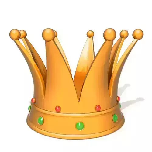 Crown golden Low-poly 3D model