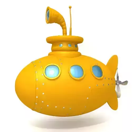 Submarine Low-poly 3D model