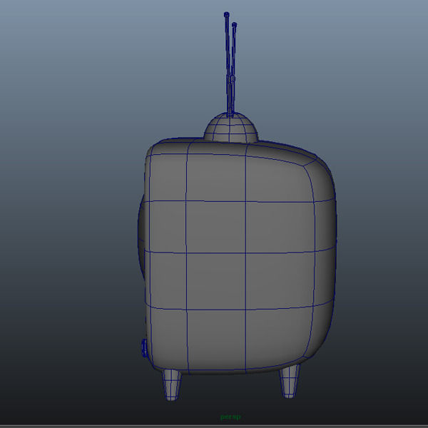 TV retro television Low-poly 3D model_4
