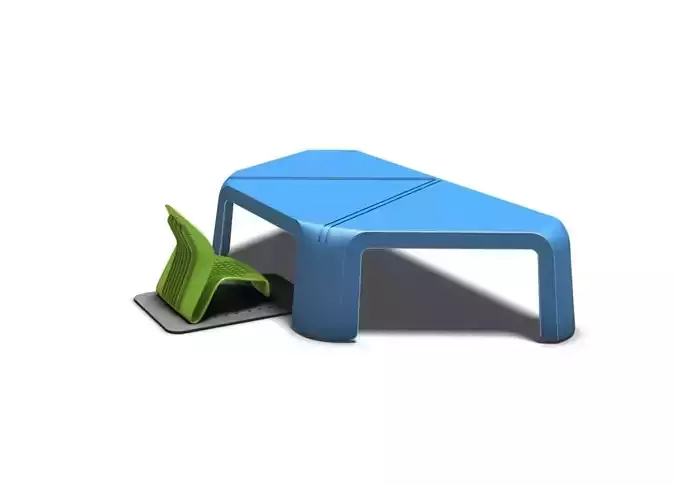 Kindergarden desk and chair 3D print model