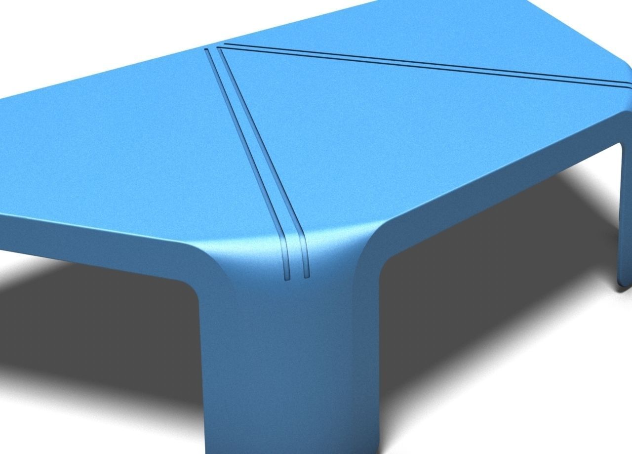 Kindergarden desk and chair 3D print model_3