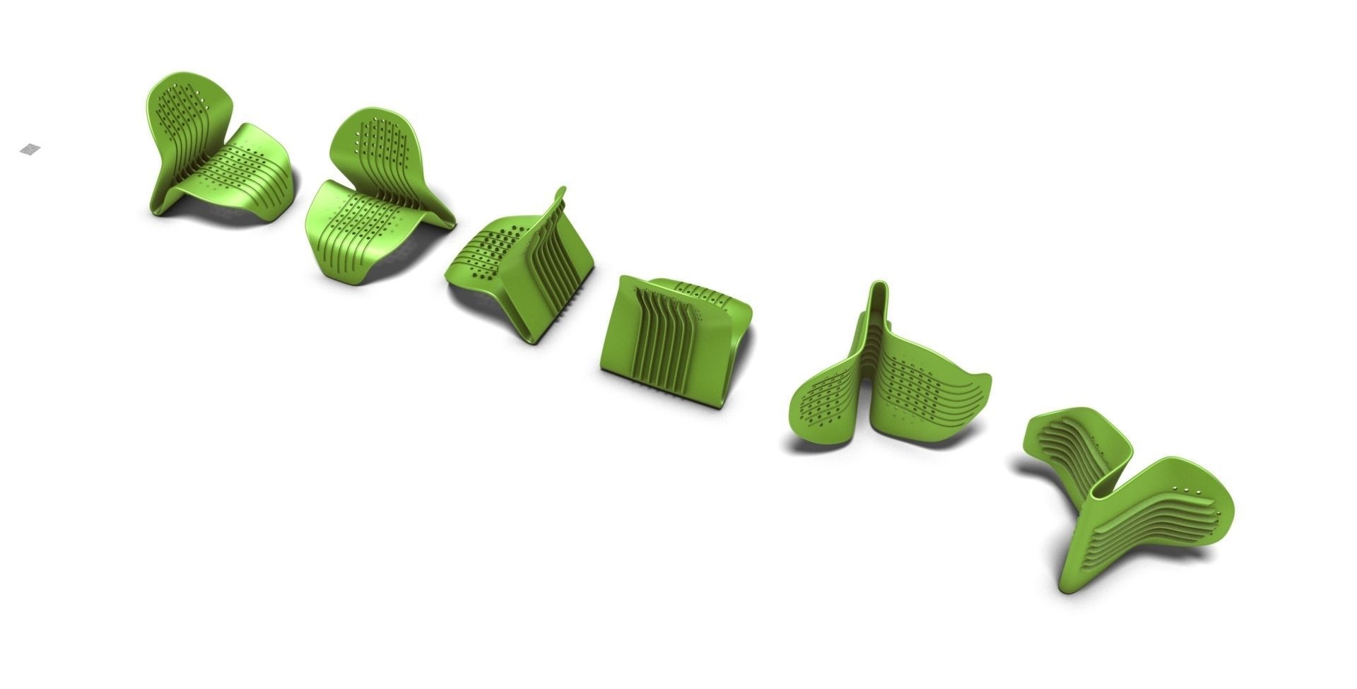 Kindergarden desk and chair 3D print model_2