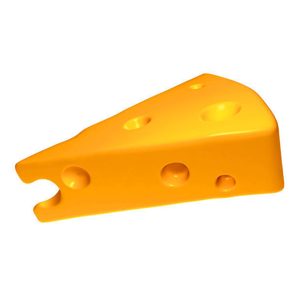 Cheese slice of Low-poly 3D model_1