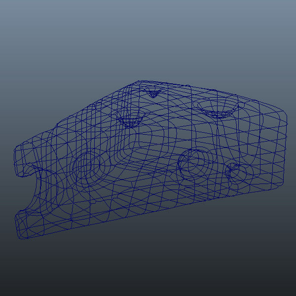 Cheese slice of Low-poly 3D model_5