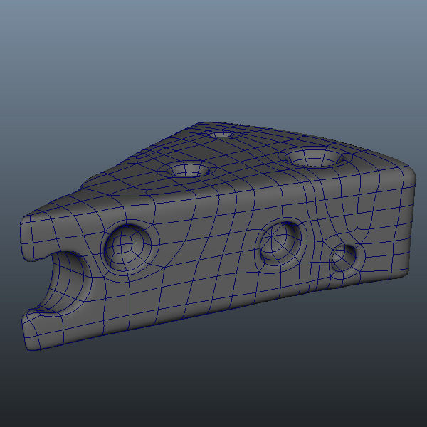 Cheese slice of Low-poly 3D model_4