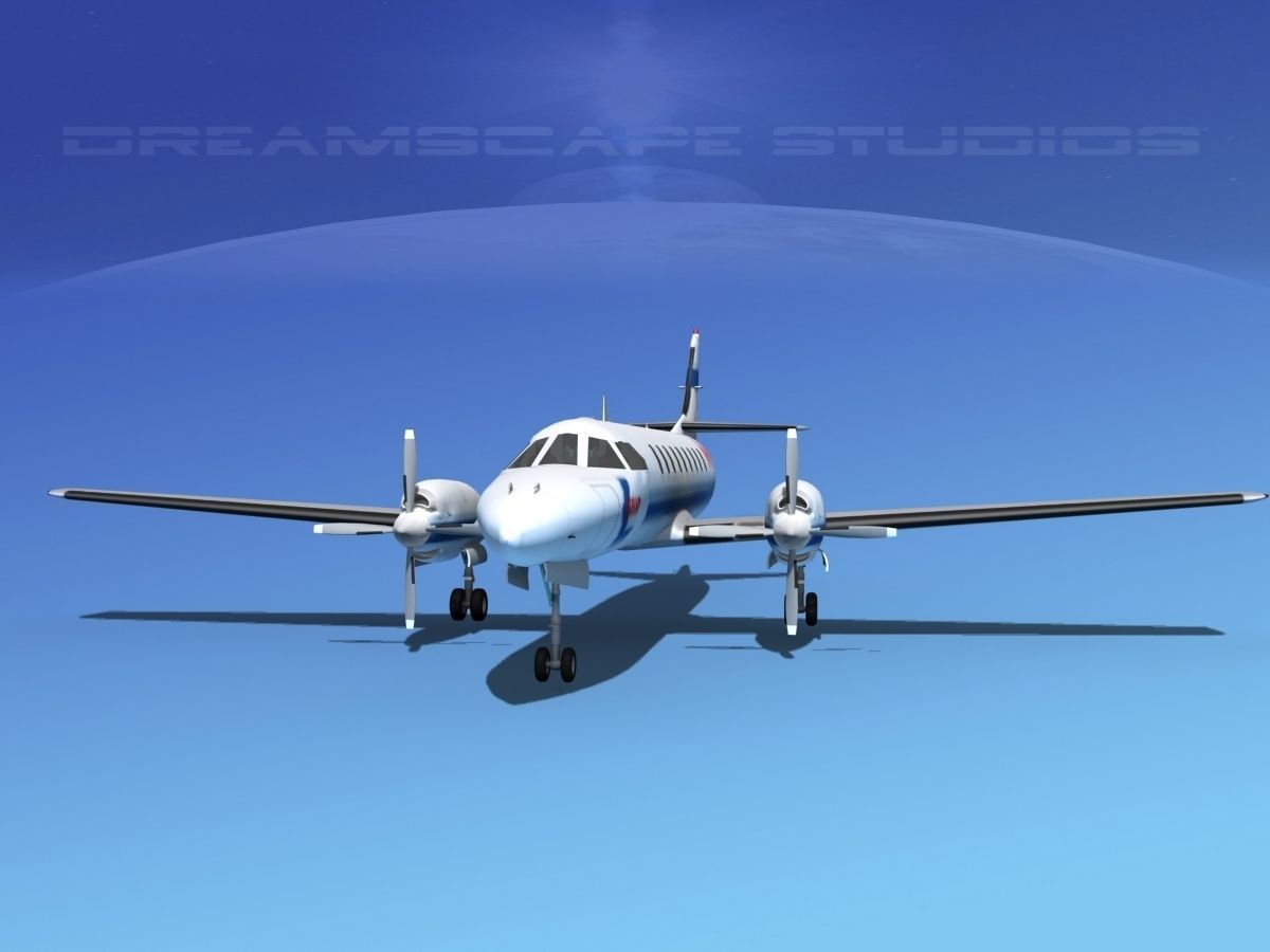 Swearingen SA226 Metroliner SEUR 3D model_1