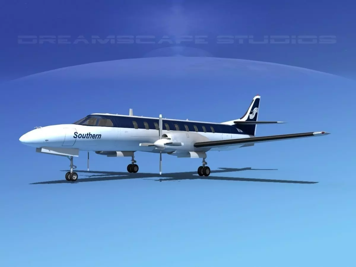 Swearingen SA226 Southern Airways 3D model_0