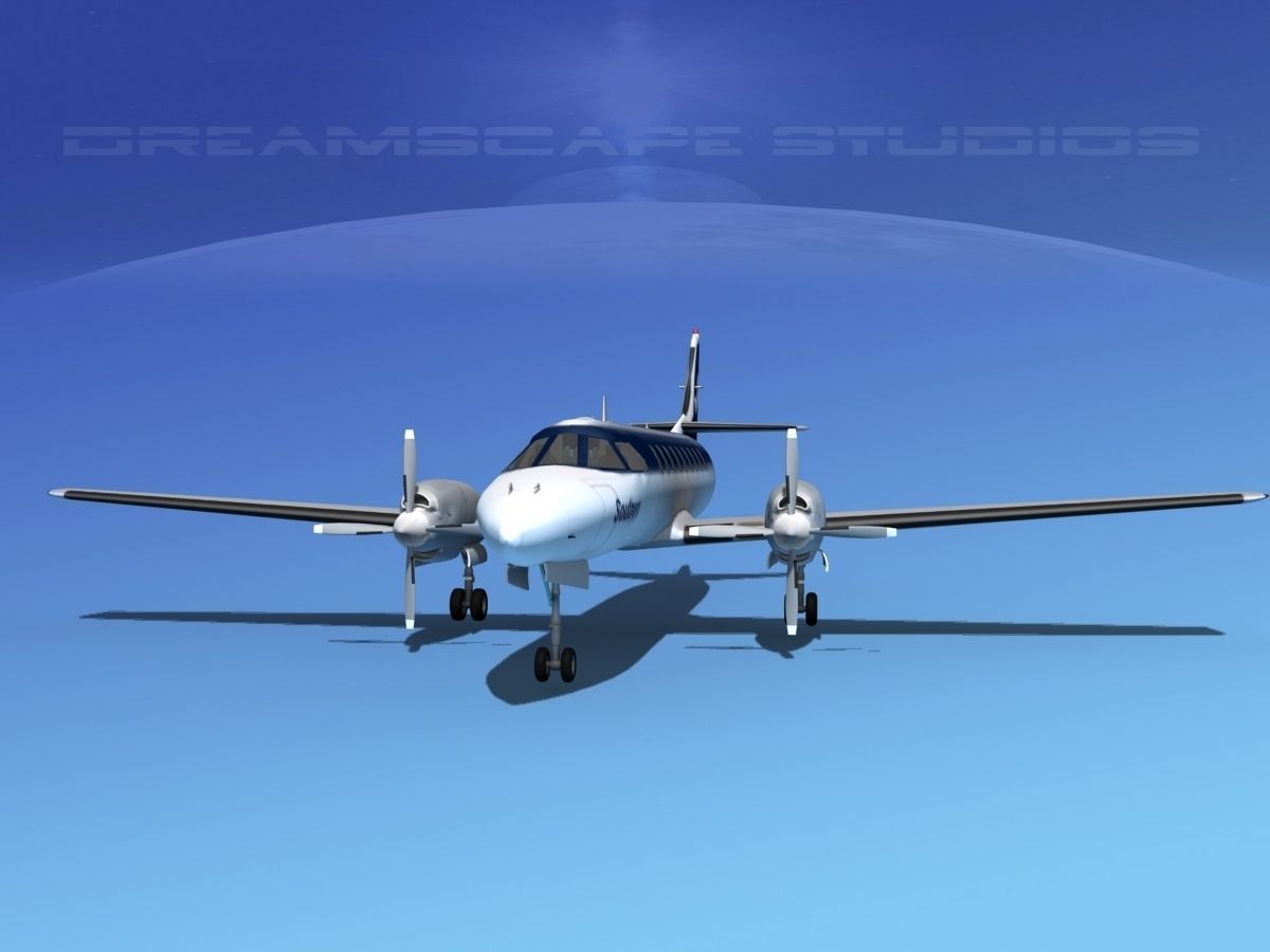 Swearingen SA226 Southern Airways 3D model_1