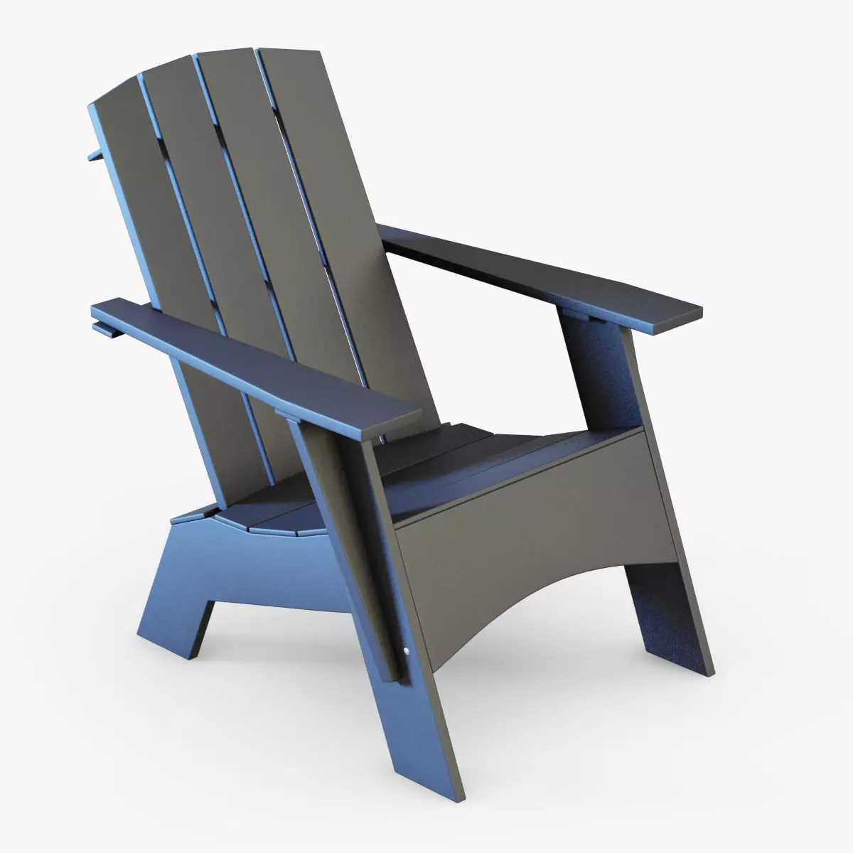 4-Slat Tall Adirondack Chair 3D model_0