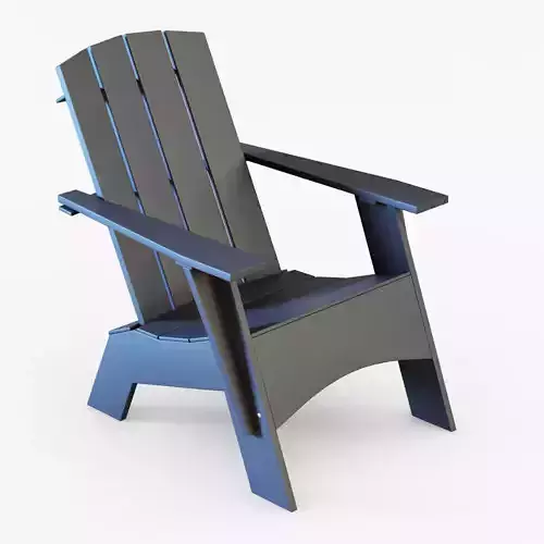 4-Slat Tall Adirondack Chair 3D model