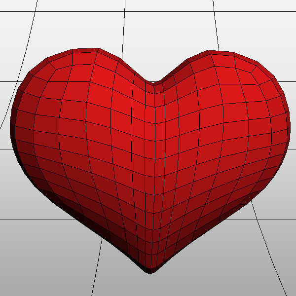 Valentine Heart Low-poly 3D model_2