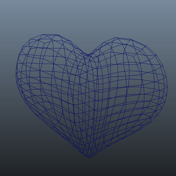 Valentine Heart Low-poly 3D model_3