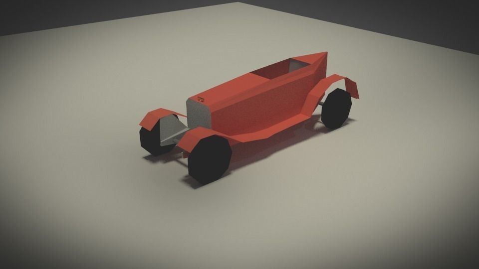 1920s Lowpoly Speedster Free low-poly 3D model