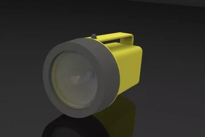 Heavy Duty Flashlight Free 3D model