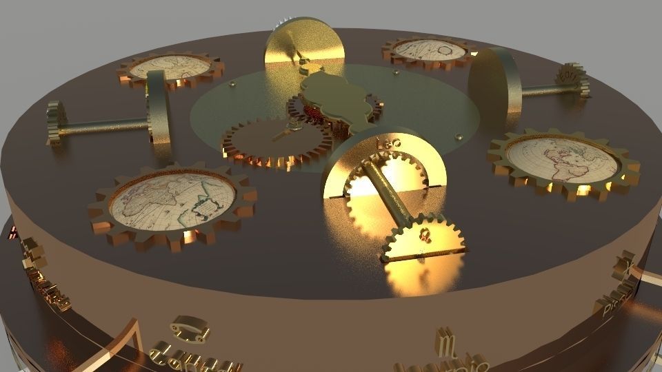 Steampunk Puzzle Box Free 3D model_6