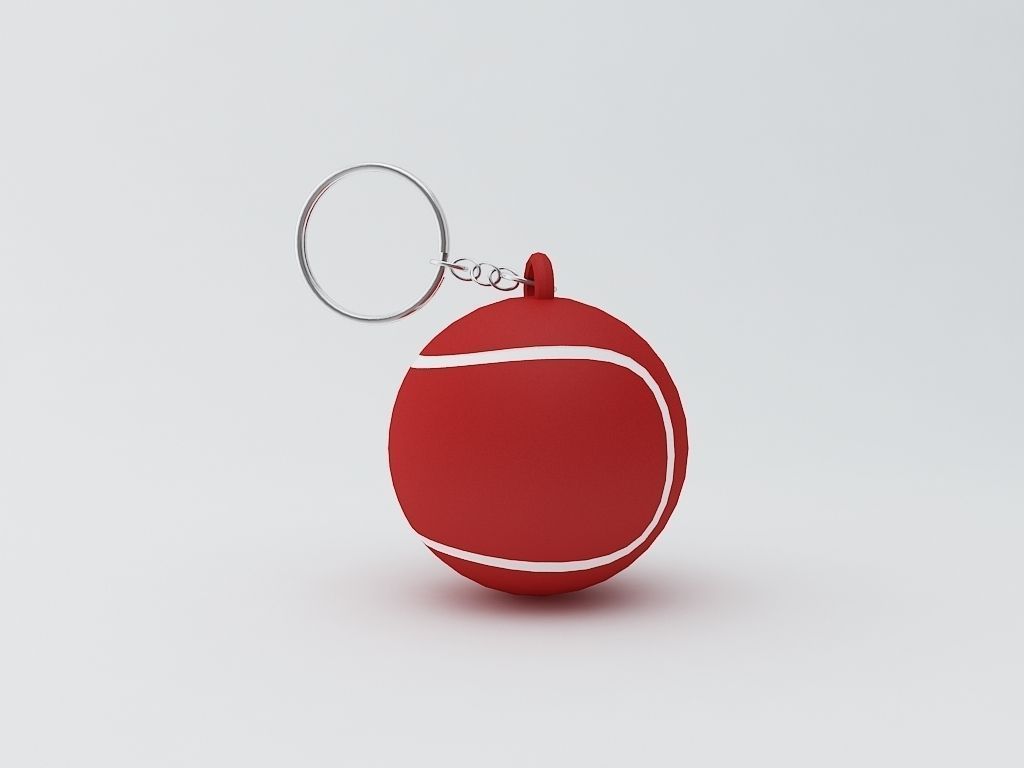 Tennis Ball Keychain  3D print model_2