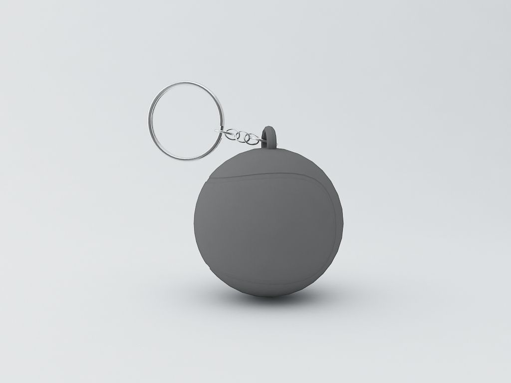 Tennis Ball Keychain  3D print model_5