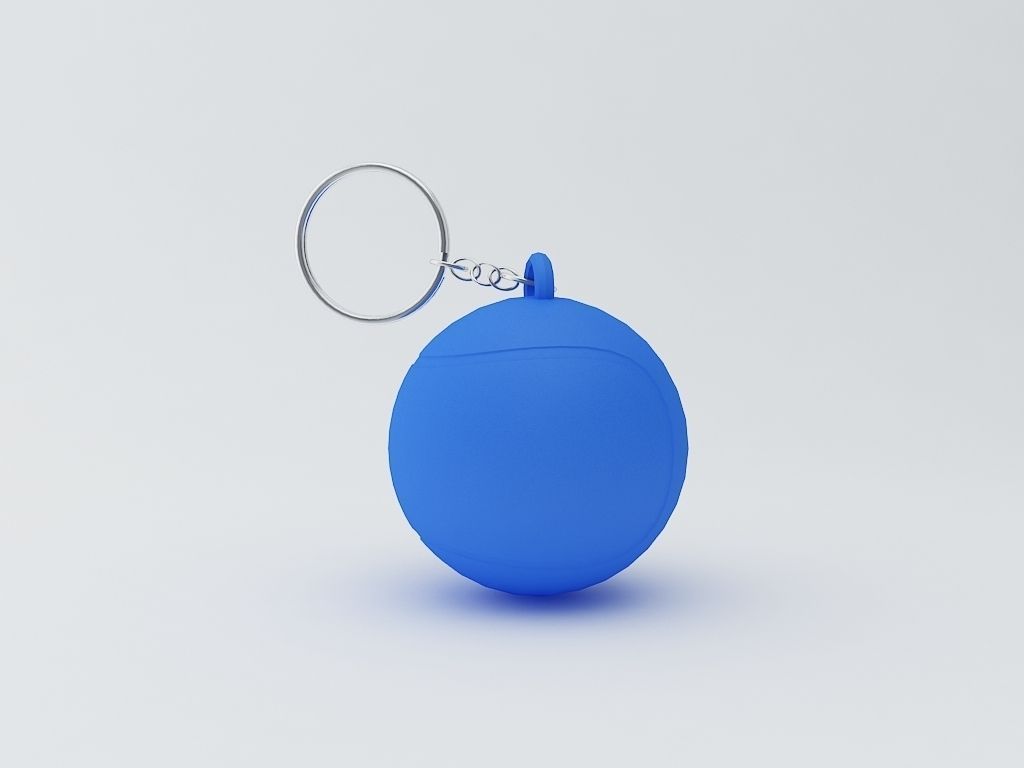Tennis Ball Keychain  3D print model_6