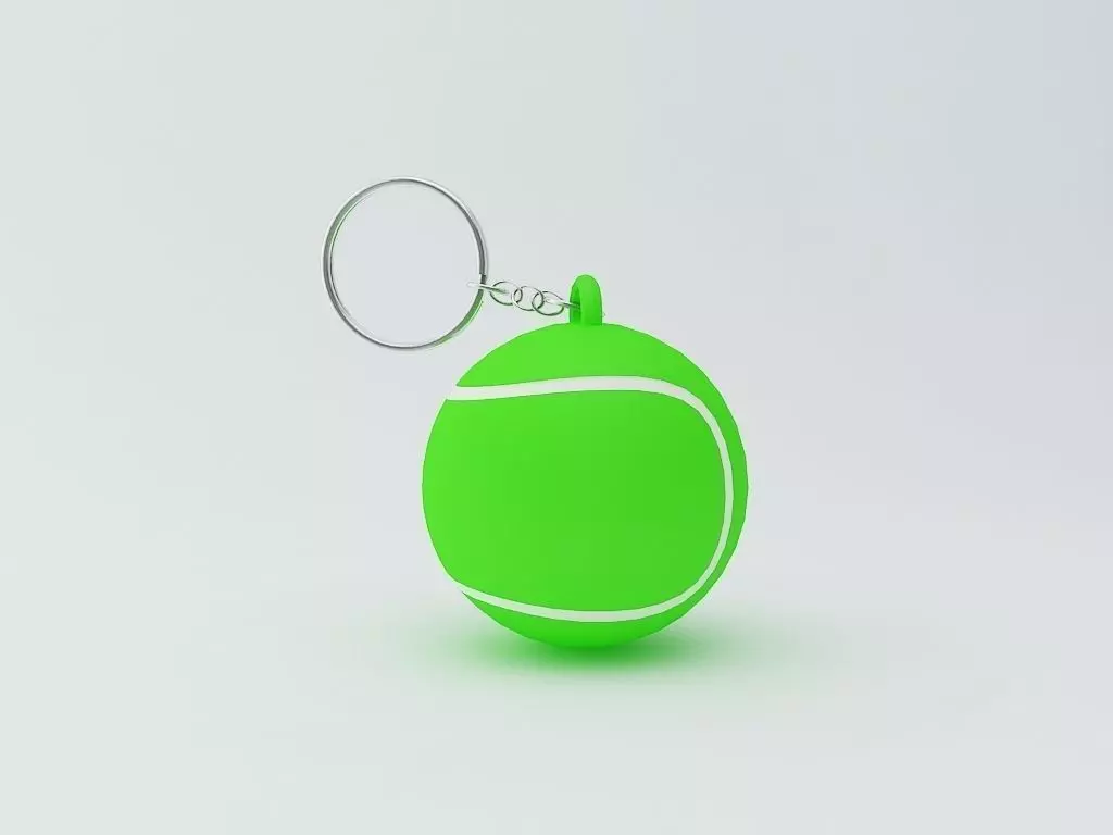 Tennis Ball Keychain  3D print model_0