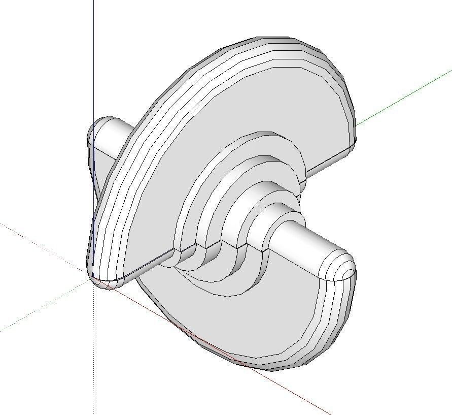 Oloid spinning top Free 3D print model_1