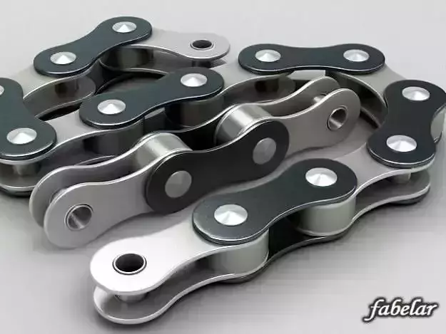 Bicycle chain links 3D model