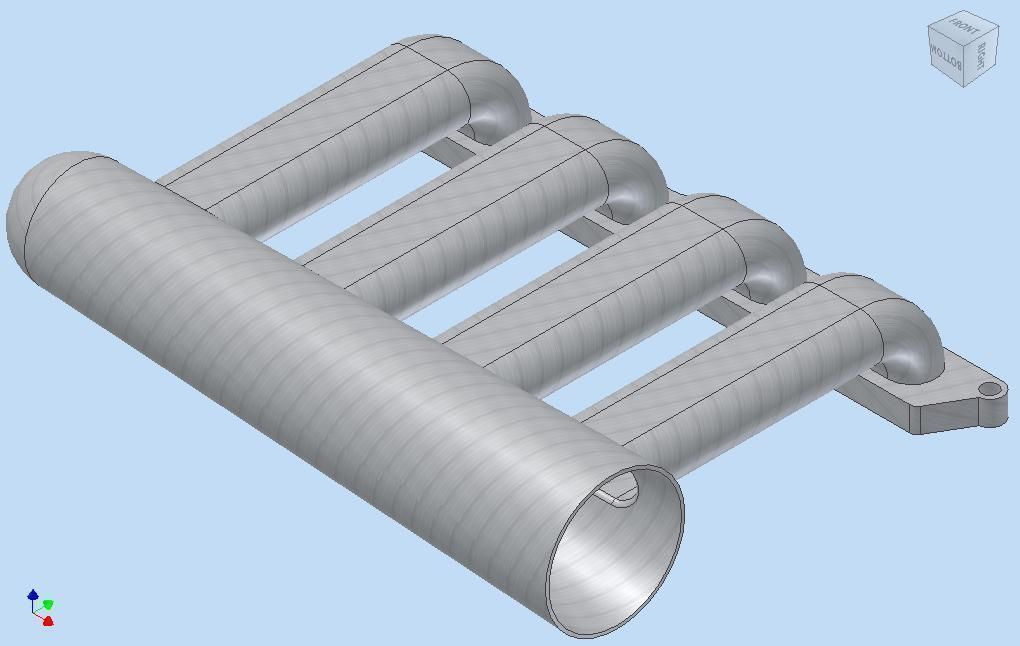Intake for k4m Engine Free 3D model_1