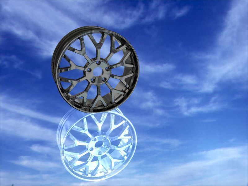 Crash test of 17 inches Wheel Free 3D model_1