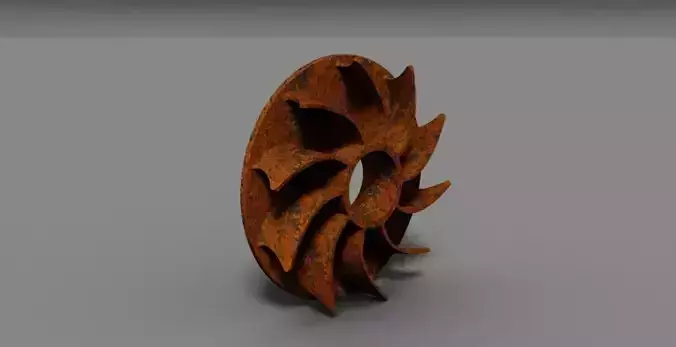 Impeller rusty metal wheel