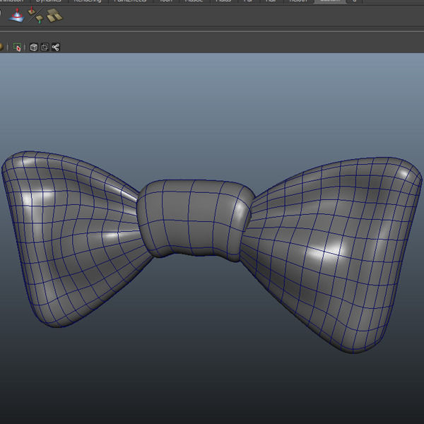 Bow tie  Low-poly 3D model_5