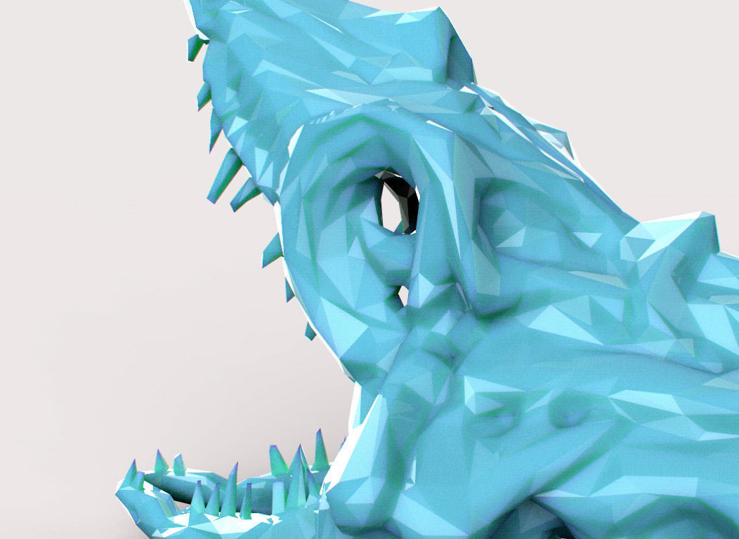 Fossil Series - Hornless 3D print model_1