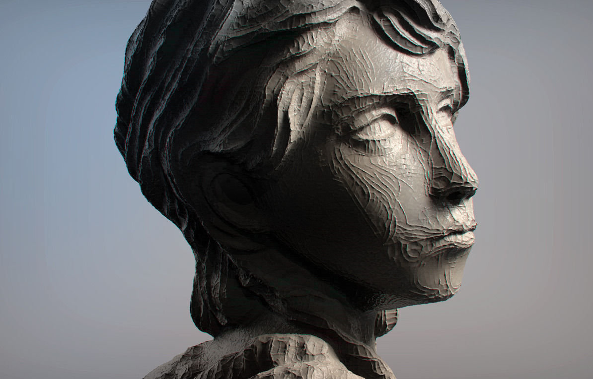 Adriana Bust 3D print model_1