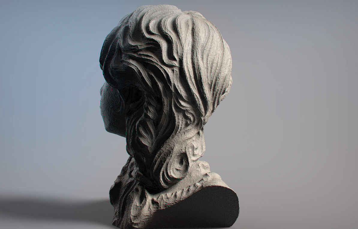 Adriana Bust 3D print model_3