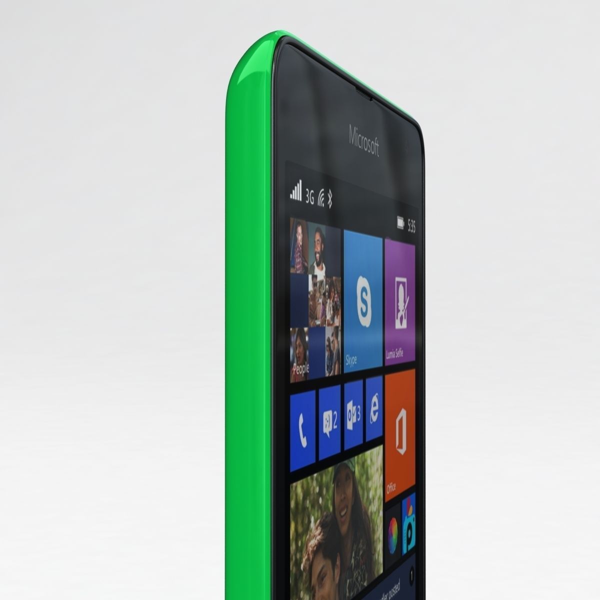 Microsoft Lumia 535 and Dual SIM Green Low-poly 3D model_18