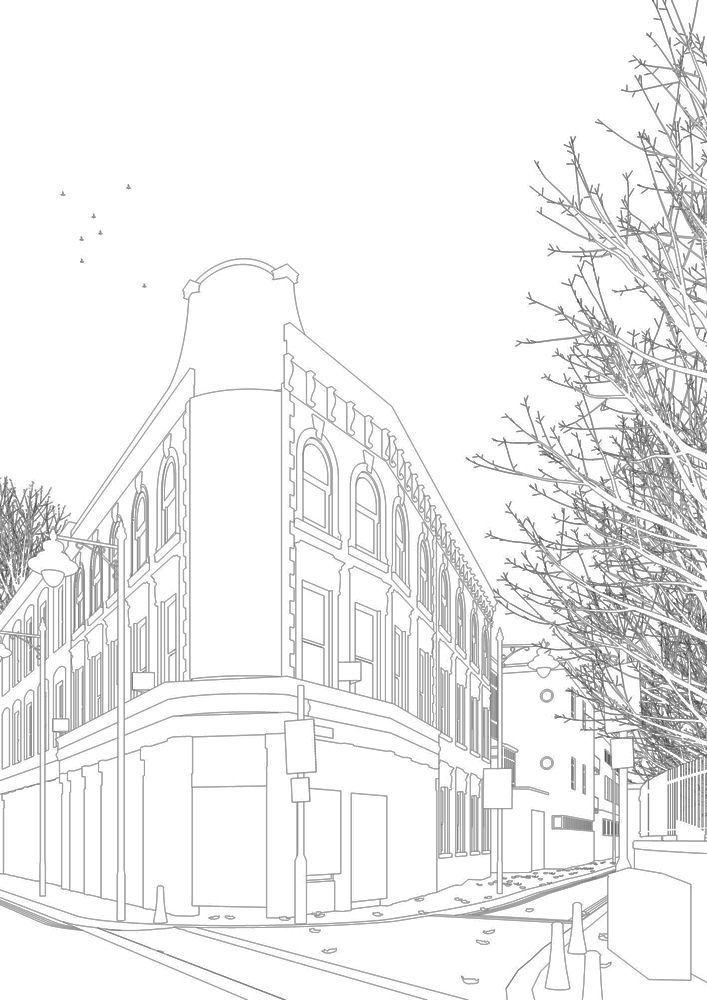 VRay - C4D Scene files - Old London Pub Exterior Scene 3D model_4