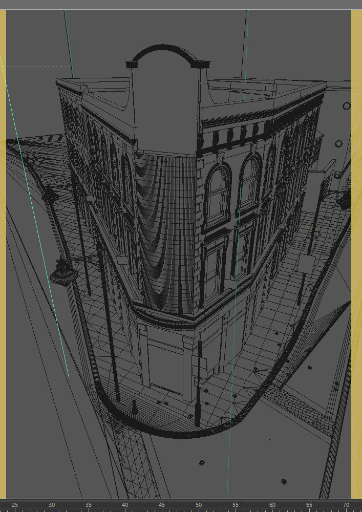 VRay - C4D Scene files - Old London Pub Exterior Scene 3D model_7