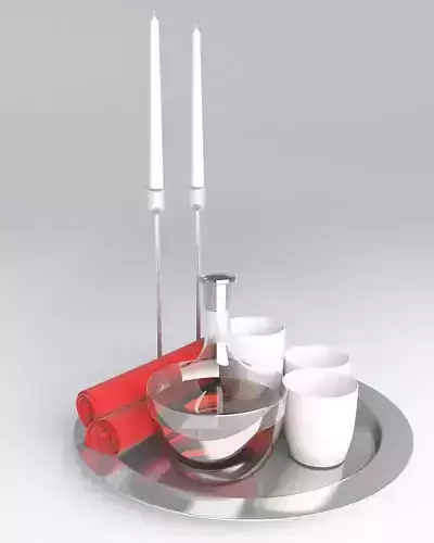 candles bottle and wipes