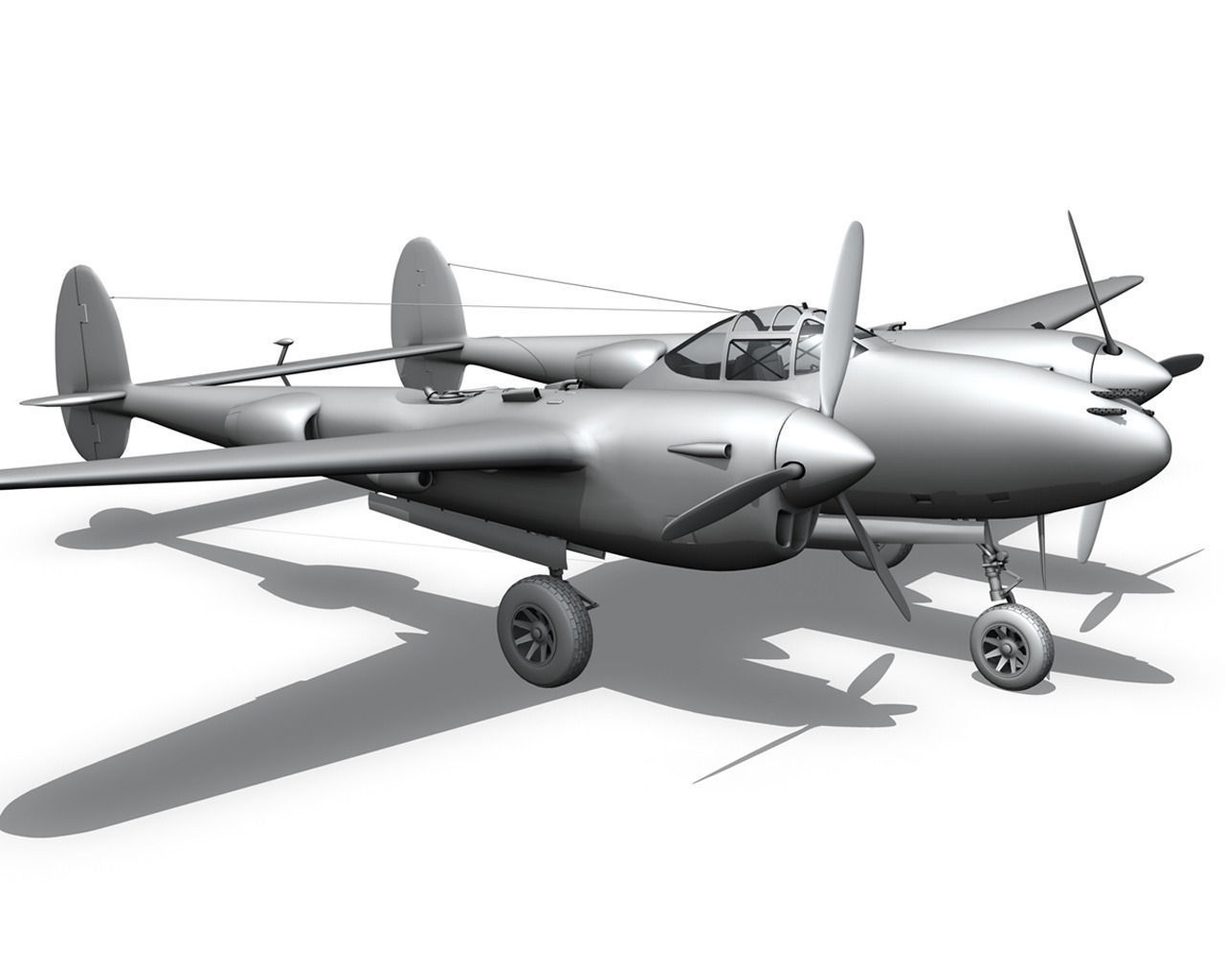 Lockheed P-38 Lightning - Glamour Puss II 3D model_19