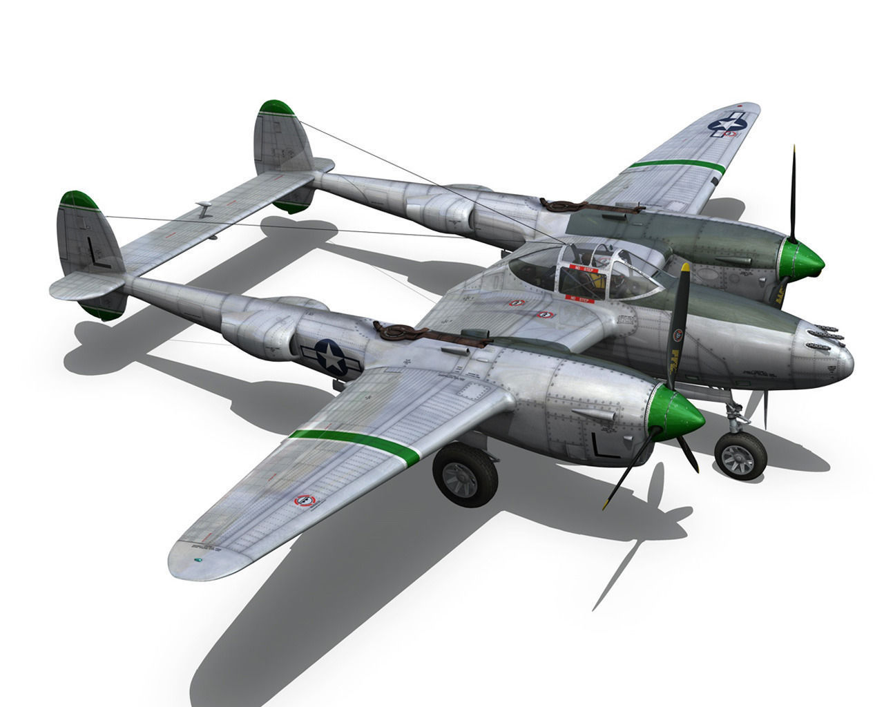 Lockheed P-38 Lightning - Glamour Puss II 3D model_15